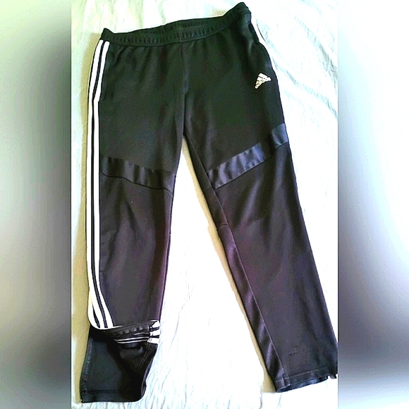 Adidas Women's Climacool Black And White Track Zipper Pants Large - Picture 1 of 10